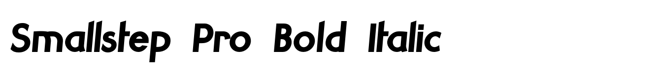 Smallstep Pro Bold Italic